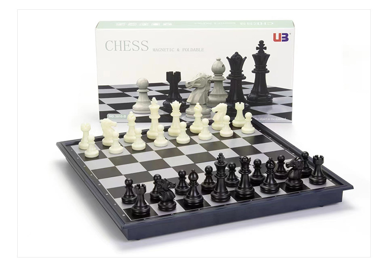 หมากรุกสากลแม่เหล็ก Black&White Magnetic Chess