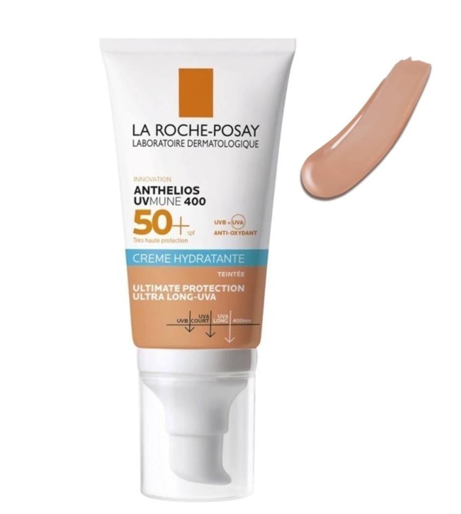 La Roche-Posay Anthelios Uvmune 400 Ultra Hydrating Tinted Cream SPF50+ ขนาด 50ml. รุ่นทิ้นท์ สีเนื้อ สำหรับผิวแห้ง-ผิวบอบบาง