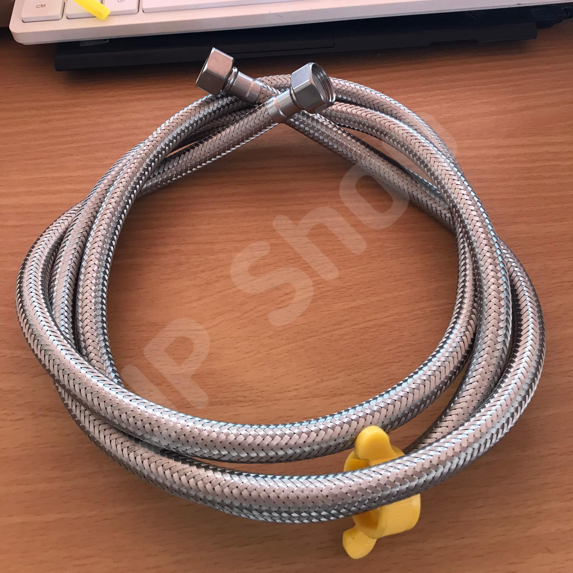 สายน้ำดี ความยาวขนาด 200 ซม. หัวสายสแตนเลส304 เกลียวใน4หุน(1/2") สำหรับต่อน้ำใช้ทั่วไป ห้องน้ำ ห้องครัว #20001