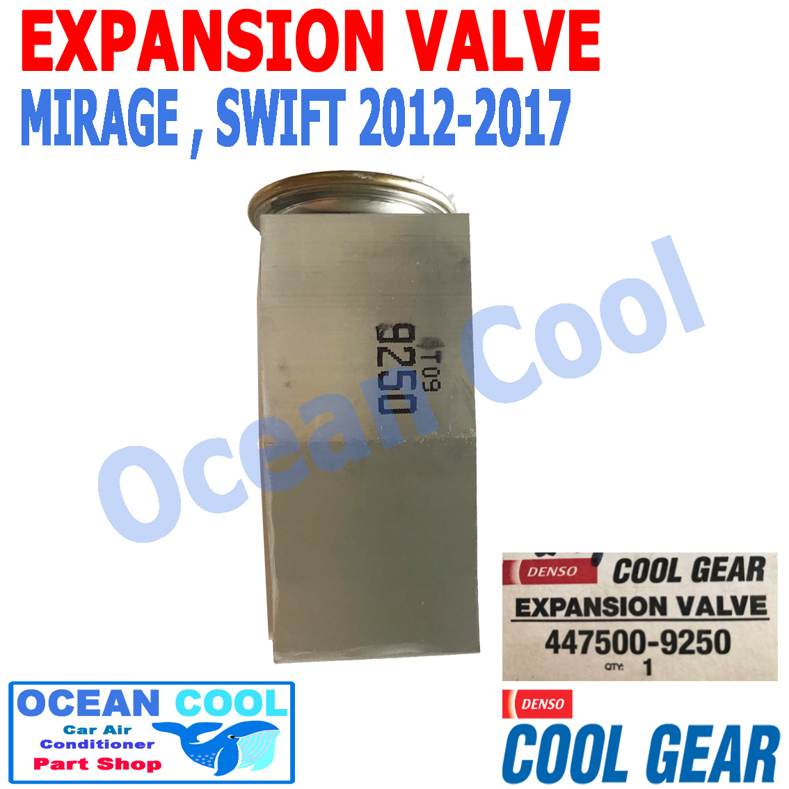 วาล์ว บล็อค มิตซูบิชิ มิราจ 2012 - 2017 ซูซูกิ สวิฟ อีโก้คาร์ 2012 - 2017, โตโยต้า อัลติส 2014 , รีโว่ 2007 , คัมรี่ 2007 ,วีออส 2013-2018 EV0013 Cool Gear 447500-9250 EXPANSION VALVE Mitsubishi Mirage , suzuki swift eco car 2013 2014 2015 2016 Oecan cool