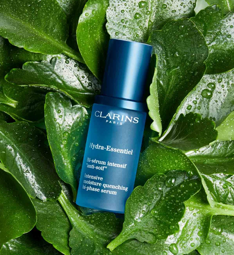Clarins Hydra Essentiel Bi-phase Serum 15ml. เซรั่มคลาแรงส์ ขวดฟ้า