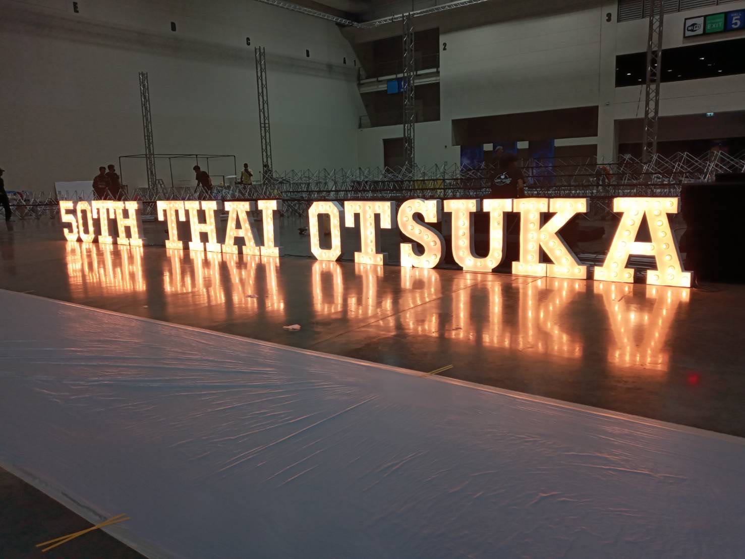 ป้ายอักษรเช่าไฟปิงปอง ขนาด 70cm