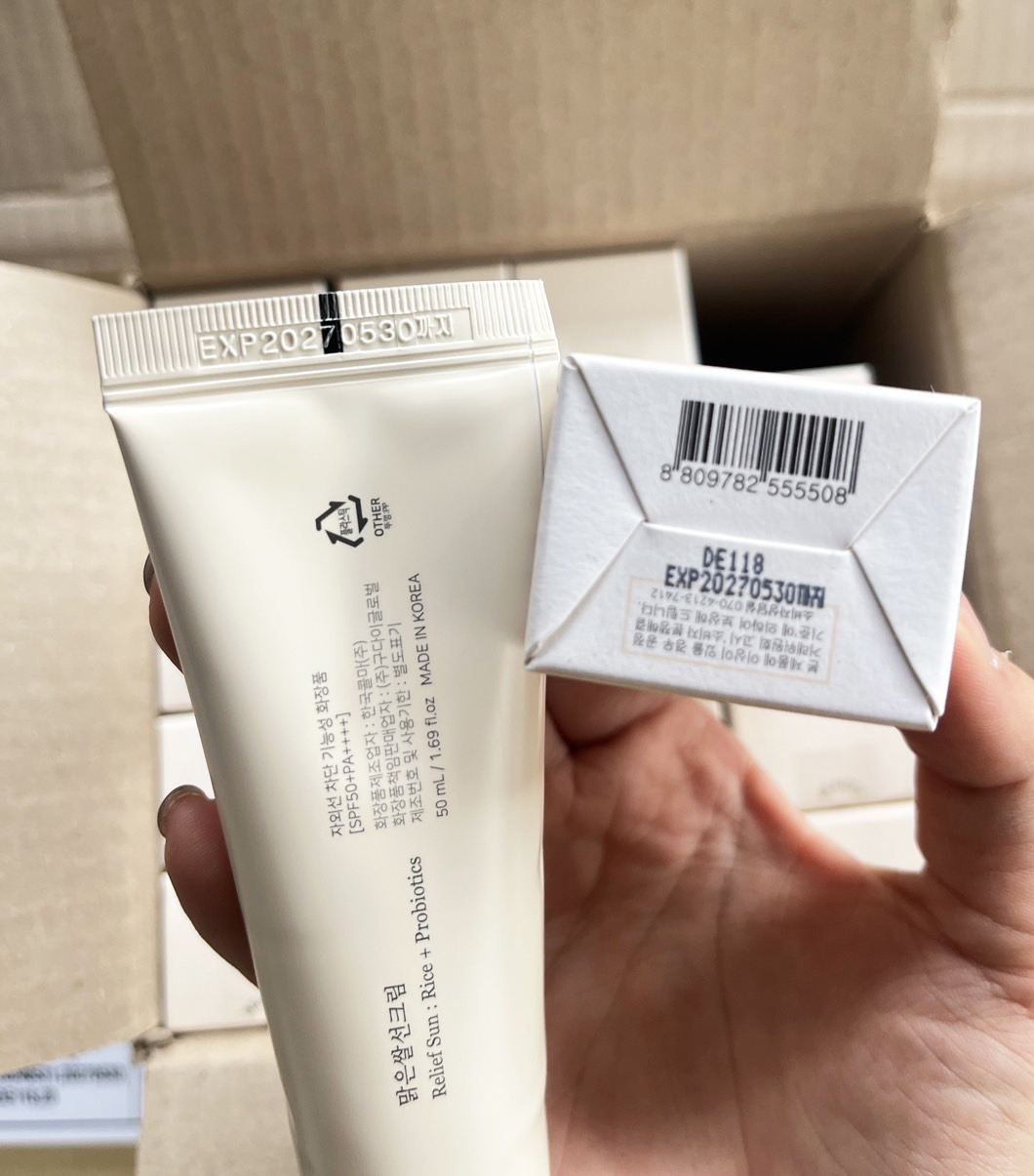 กันแดดข้าวสูตรแรก Beauty Of Joseon Relief Sun Rice + Probiotics SPF50+ PA++++ 50ml.