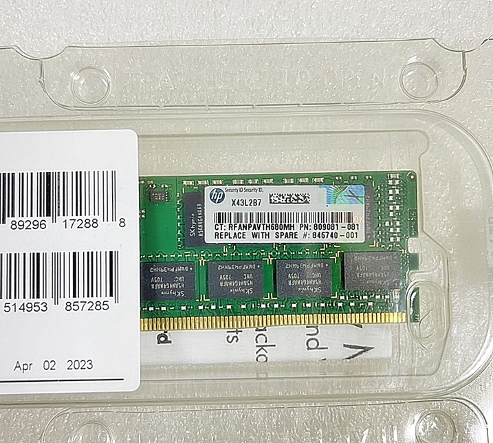 NEW HP 836220-B21 846740-001 809081-081 [TorCompTH Thailand ขาย จำหน่าย ราคา] HP 16GB (1x16GB) Dual Rank x4 DDR4-2400 CAS-17-17-17 Registered Memory Kit