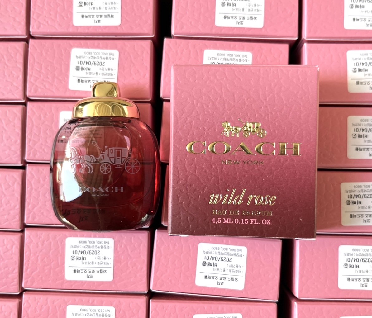 Coach New York Wild Rose EDP 4.5ml. น้ำหอมจิ๋ว ของแท้ (1กล่อง)
