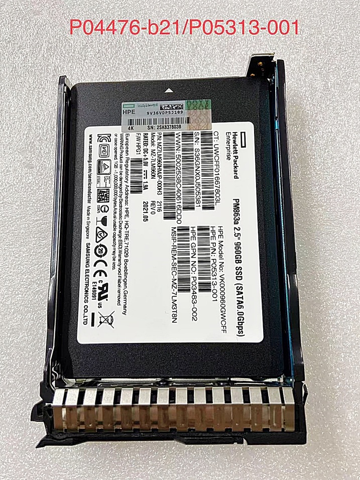 NEW HP P04476-B21 [TorCompTH Thailand ขายจำหน่าย ราคา] HP 960GB 6G SATA RI SSD 2.5in HDD with Tray for HPE SimpliVity 380 G10