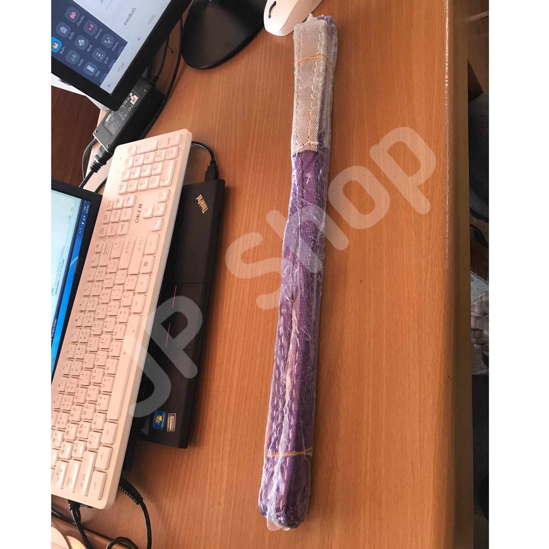 สายพานยกของขนาด 2 เมตร สีม่วง หนา ทนทาน แข็งแรง สายสลิง ยกรถเครน สายยกของ อุปกรณ์ยกของหนักสลิงแบนแขวน สายลาก กว้าง 1 นิ้ว ยาว 2 เมตร ยกได้ 1 ตัน #00200