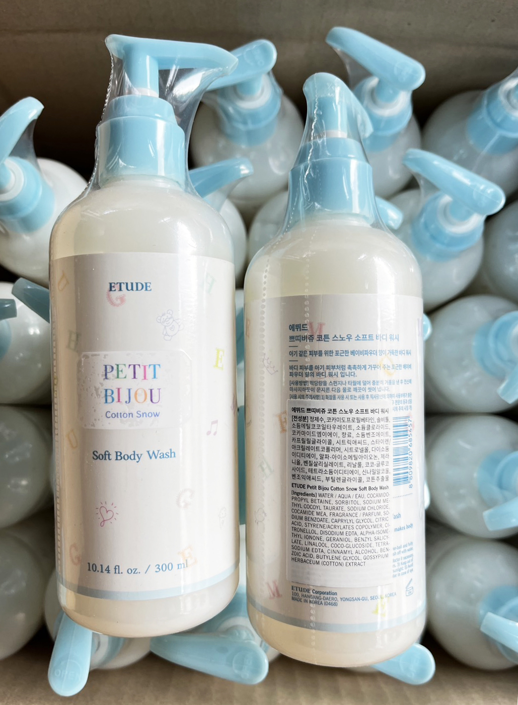 Etude House Petit Bijou Cotton Snow Moisture Body Wash 300ml. ครีมอาบน้ำ กลิ่นแป้งเด็ก