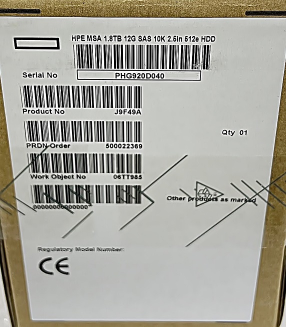 HP 787649-001 [TorCompTH Thailand] HP MSA2 1.8TB 10K 12G SAS 2.5in DP 512e ENT HDD