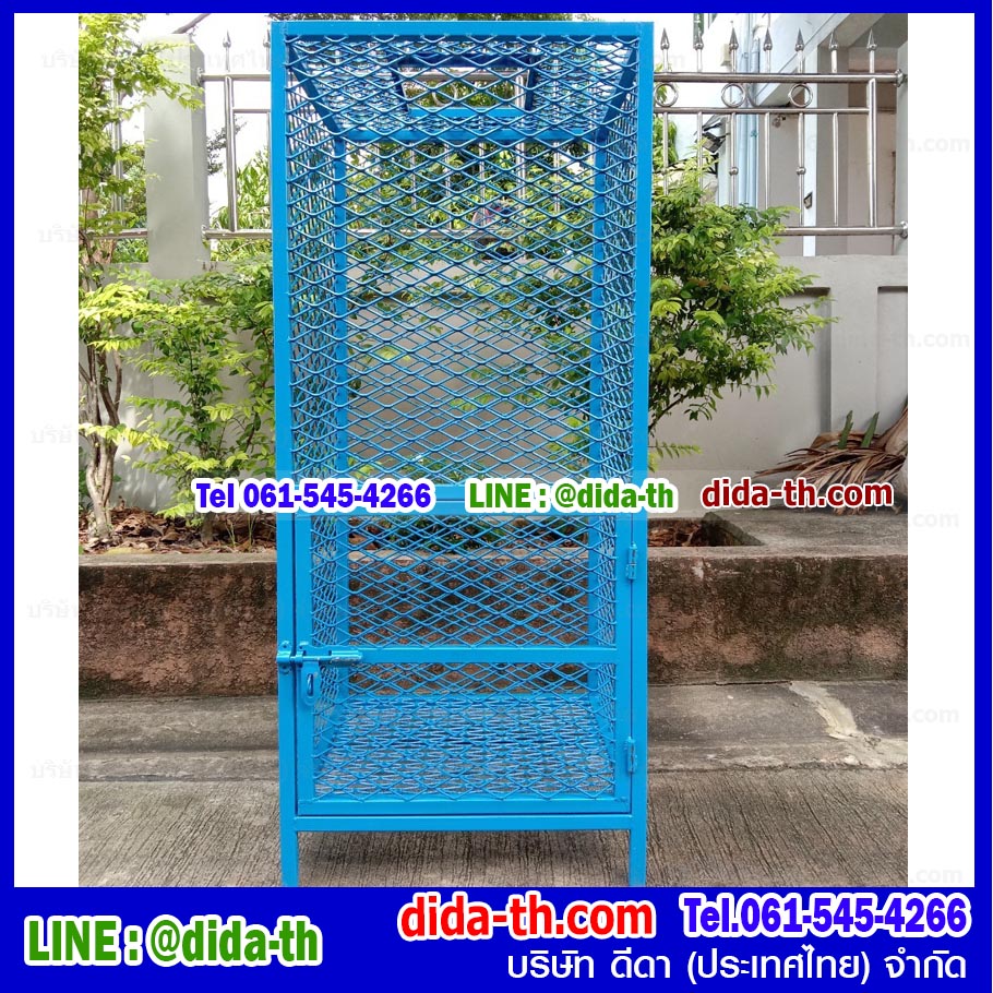 ตะแกรงทิ้งขยะขนาดใหญ่แบบมีประตู