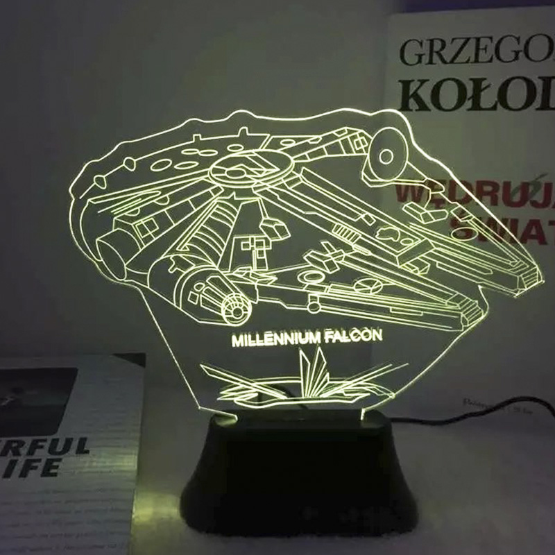โคมไฟ LED 7 สี Millennium Falcon - Star Wars Lamp