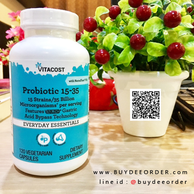 Vitacost Probiotic 15-35 35 billion CFU 120 Vegetarian Capsules ช่วยปรับสมดุลจุลินทรีย์ในลำไส้ และส่งผลดีต่อสุขภาพโดยรวม