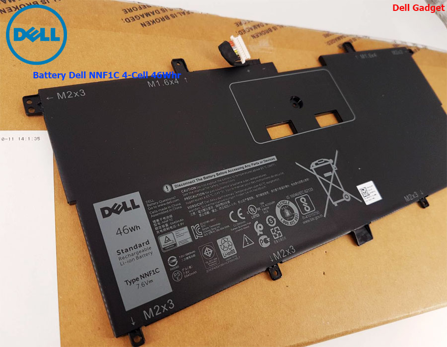 Battery Dell XPS 13 รุ่น 9365 4-Cell, 46Wh แบตเตอรี่ NNF1C ของแท้รับประกันศูนย์ Dell Thailand On-site Service