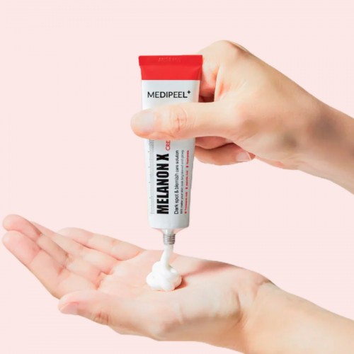 Medipeel melanon X cream 30ml. ครีมเกาหลีแท้ ยับยั้งการเกิดเม็ดสี ฝ้า กระ จุดด่างดำ