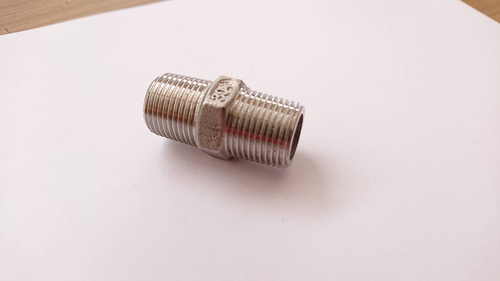 ข้อต่อนิปเปิ้ล สแตนเลส304 ขนาด 3 หุน นิปเปิ้ล3/8นิ้ว #6000194