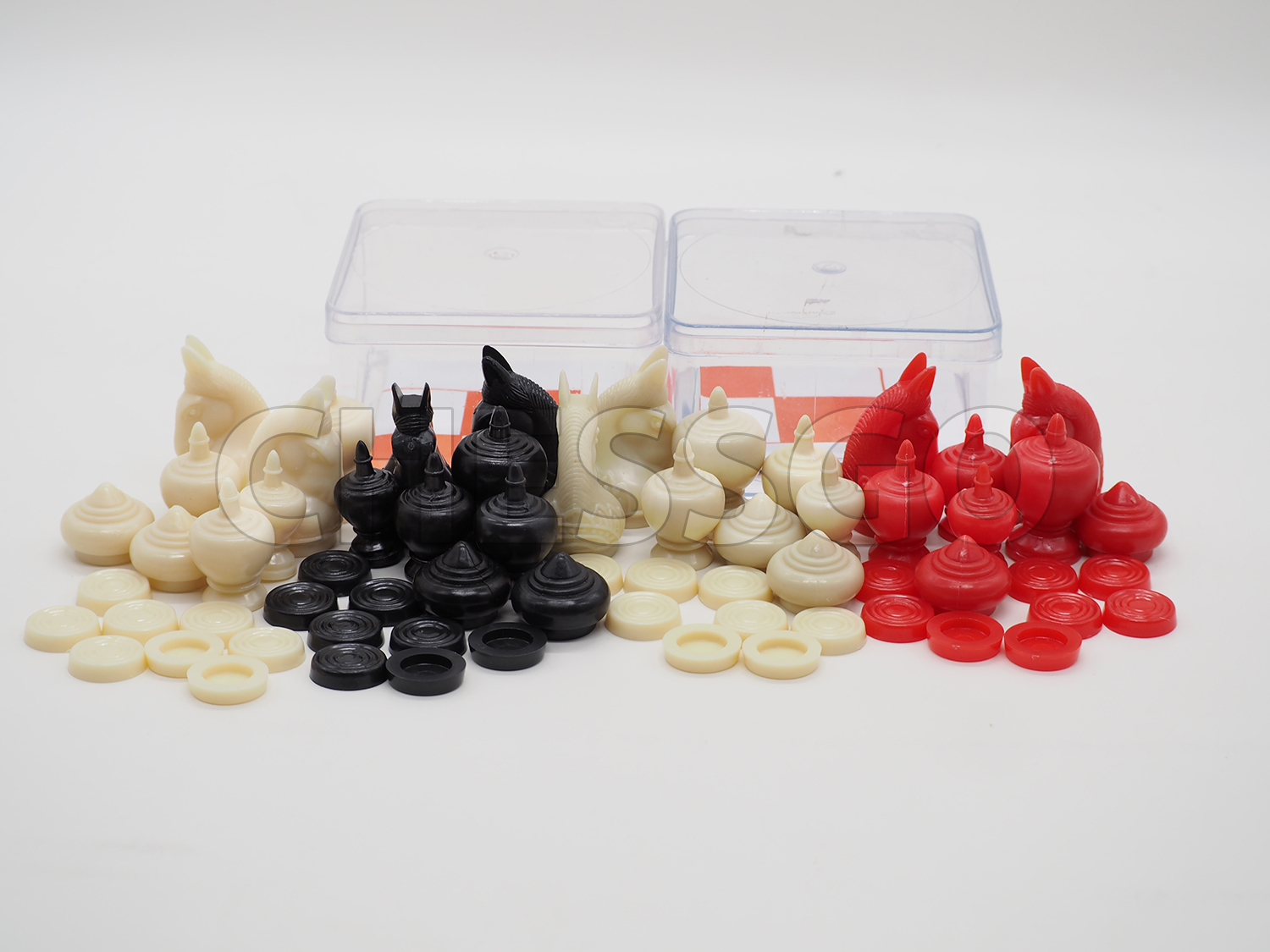 ชุดหมากรุกไทย(กระดานไม้อัดSTR+ตัวพลาสติกbermuda)