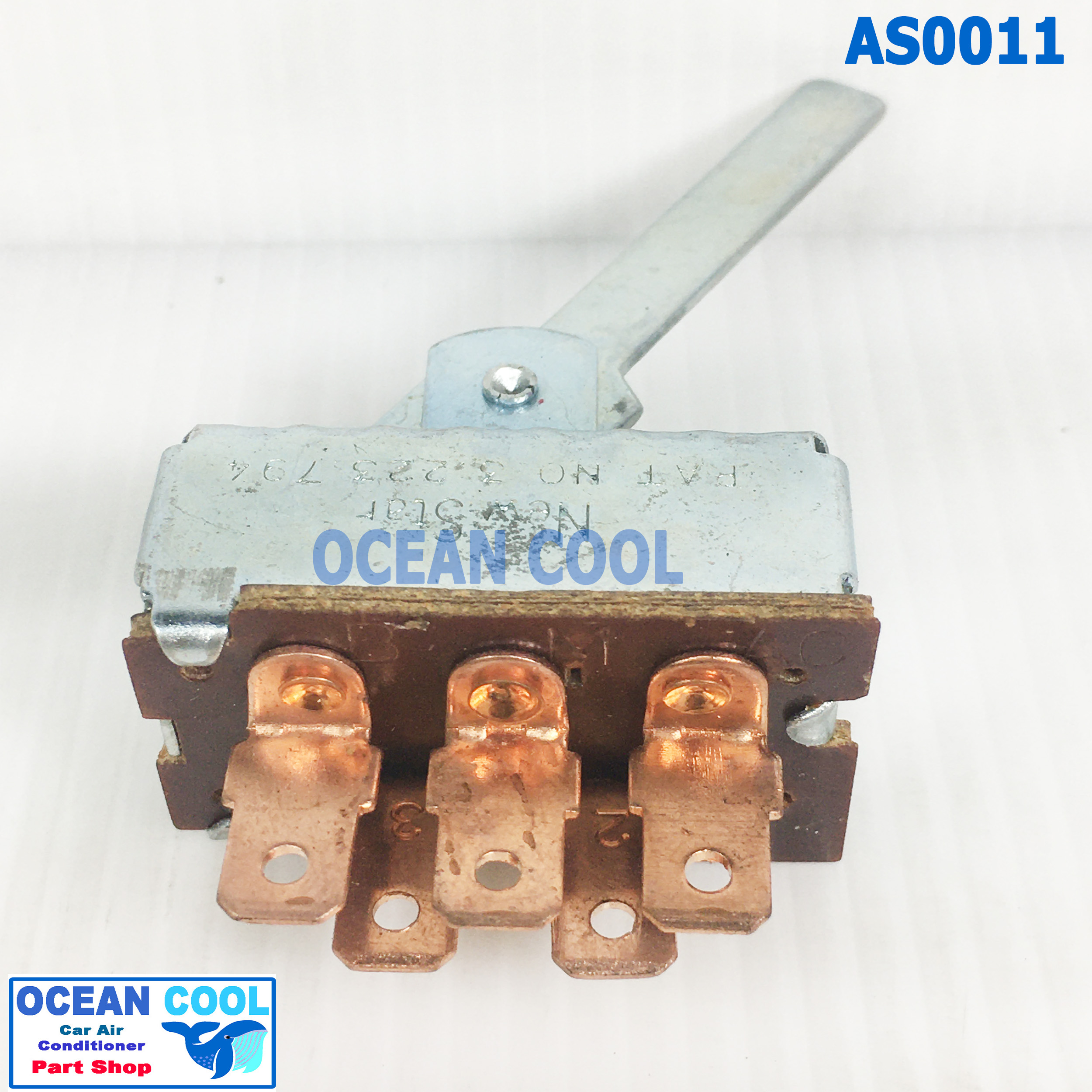 สวิตซพัดลม 5 ขา แบบโยก AS0011 ตัวเหลี่ยม 4 สปีด สวิท พัดลมแอร์ สวิต สวิตซ์