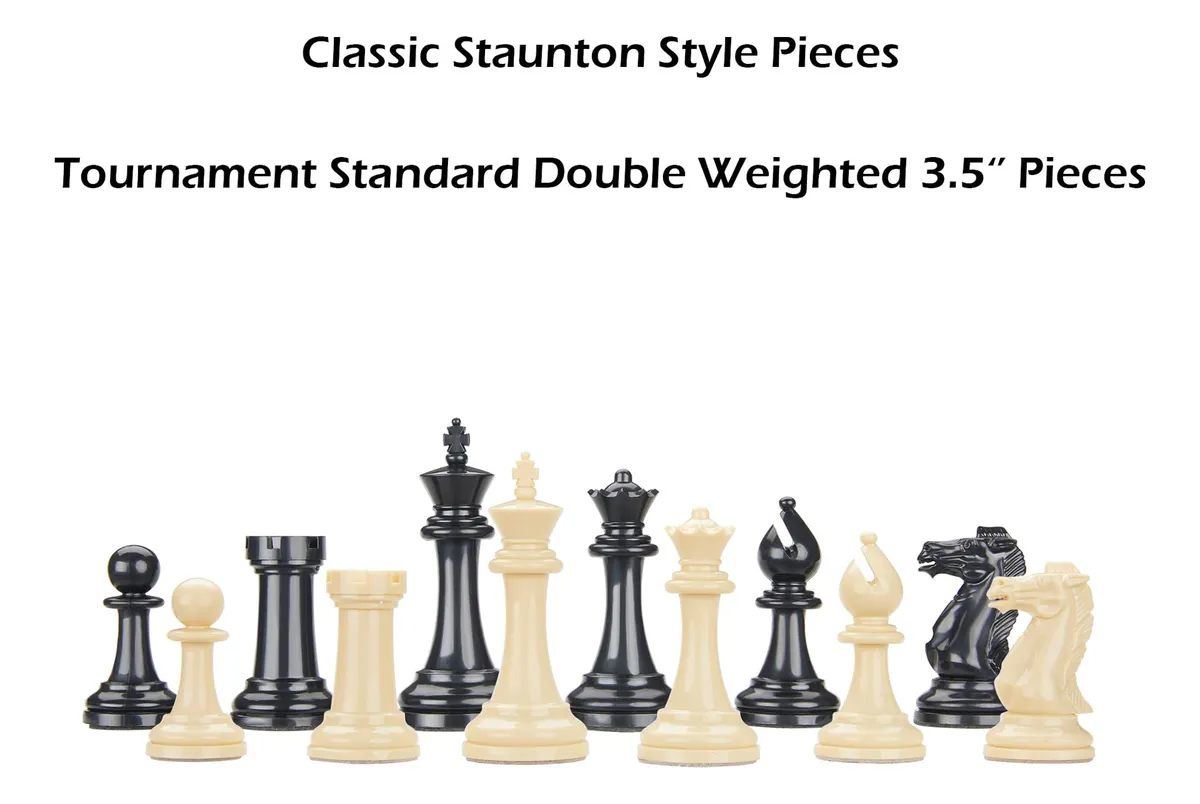 3 1/2" Staunton Series Plastic Chess Pieces ตัวหมากรุกสากลสตอนตัน