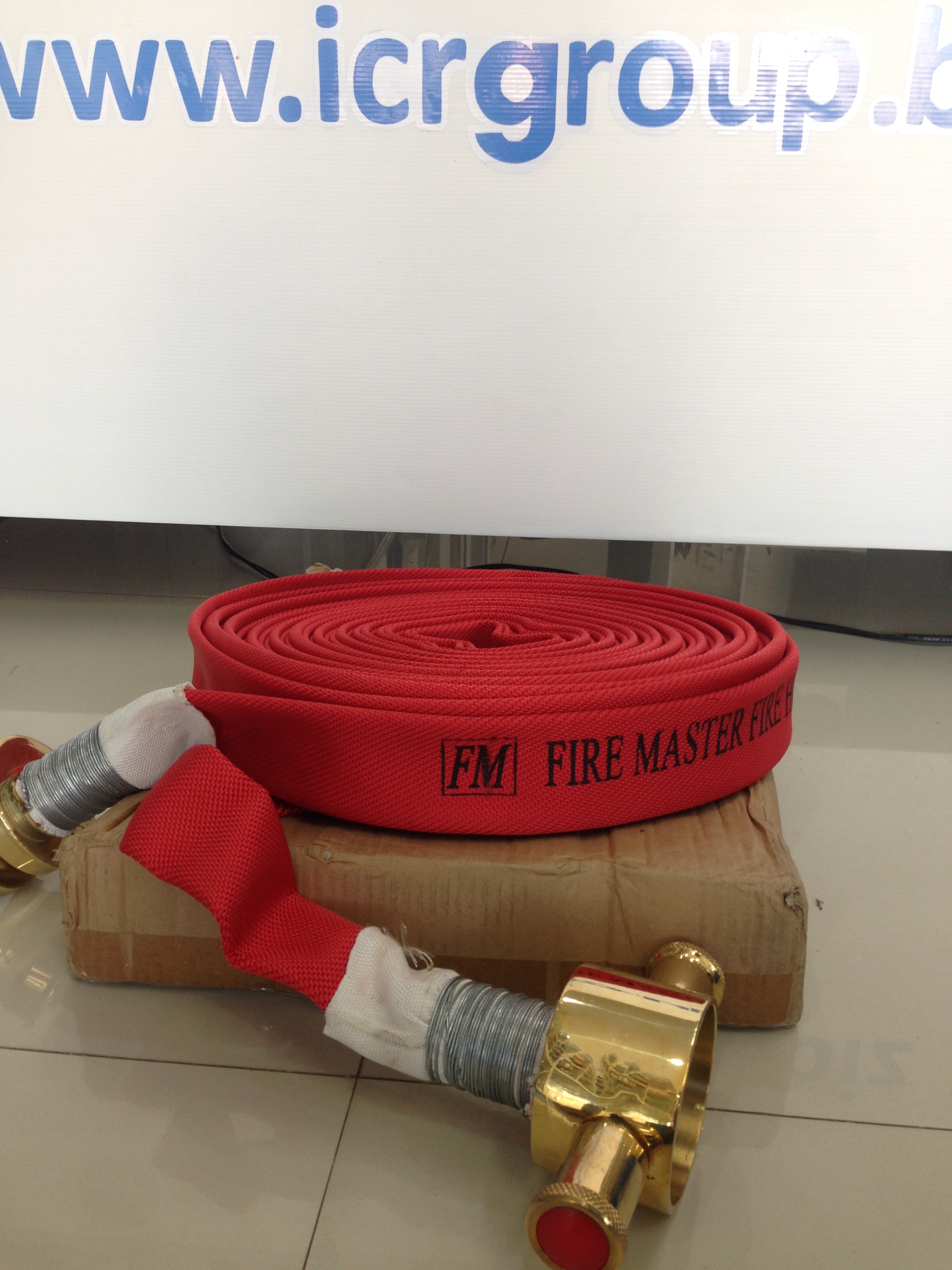 สายส่งน้ำดับเพลิงชนิดผ้าใบ อาบใยสังเคราะห์