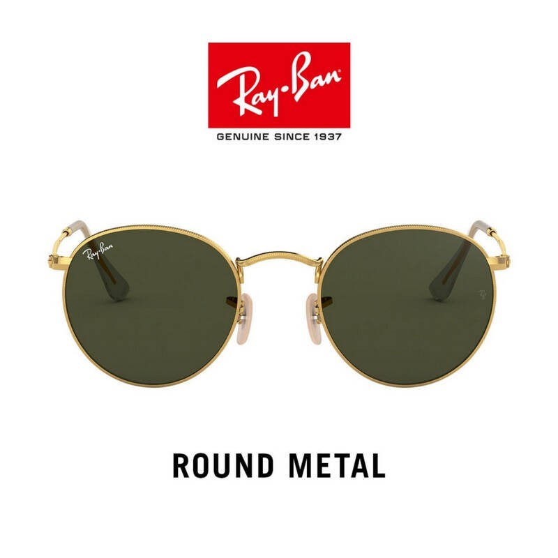 RayBan RB3447 001 Round Metal
