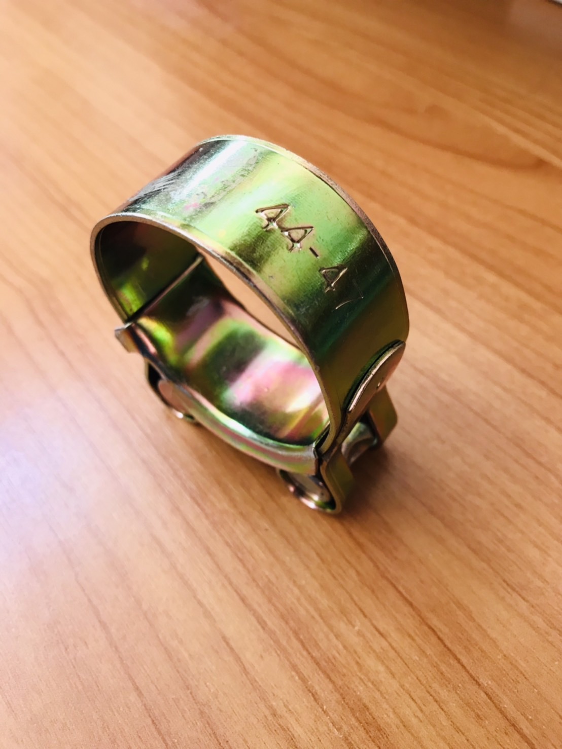 เข็มขัดรัดท่อชุบซิงค์ ปลอกรัดชุบซิงค์ 44-47 มม.#4447