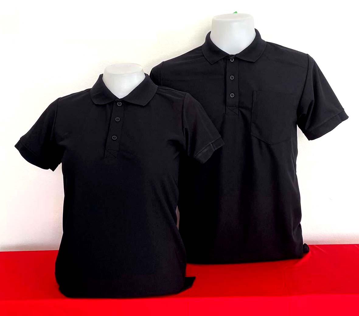 MPPOLO เสื้อโปโล เสื้อคอกปก เสื้อยูนิฟอร์ม สีดำล้วน **ไม่เป็นขุย