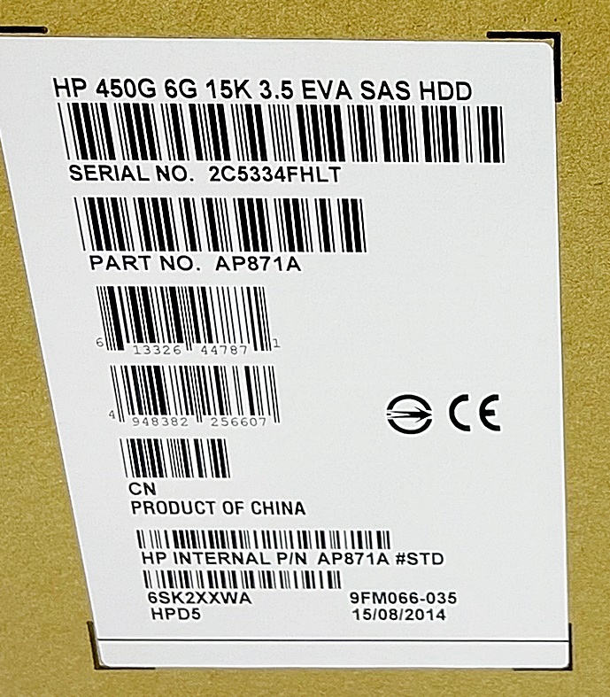 NEW HP AP871A 583717-001 [TorCompTH Thailand ขาย จำหน่าย ราคา] HP 450GB 15K 6G SAS 3.5IN P6000 EVA HDD