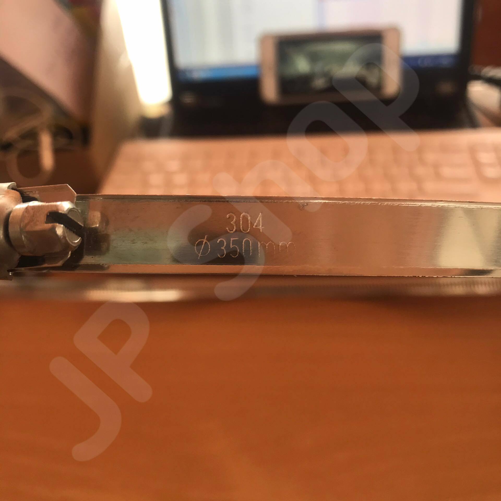 ปลอกรัดเส้นผ่านศูนย์กลาง350 (12 มม.) แคลมป์รัดท่อสแตนเลส 304 #00350