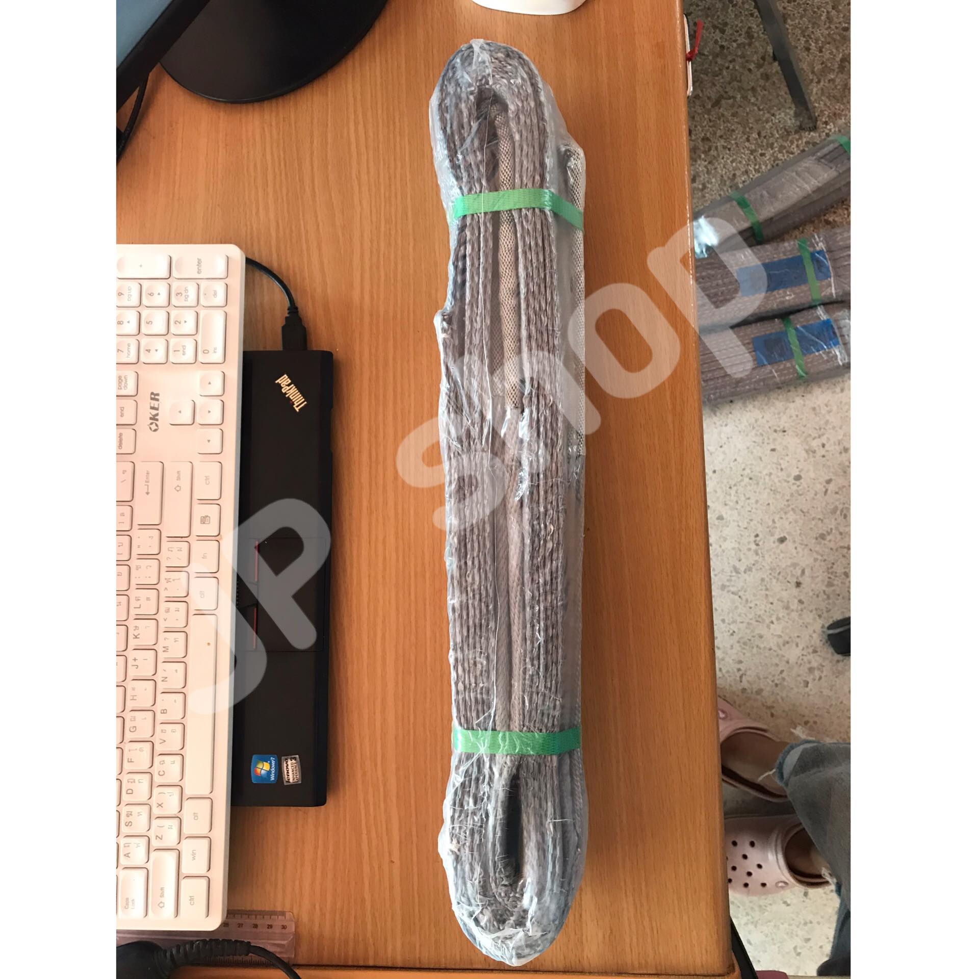 สายพานยกของขนาด4 เมตร สีเทา หนา ทนทาน แข็งแรง สายสลิง ยกรถเครน สายยกของ อุปกรณ์ยกของหนักสลิงแบนแขวน สายลาก กว้าง 4 นิ้ว ยาว 4 เมตร ยกได้ 4 ตัน #06500