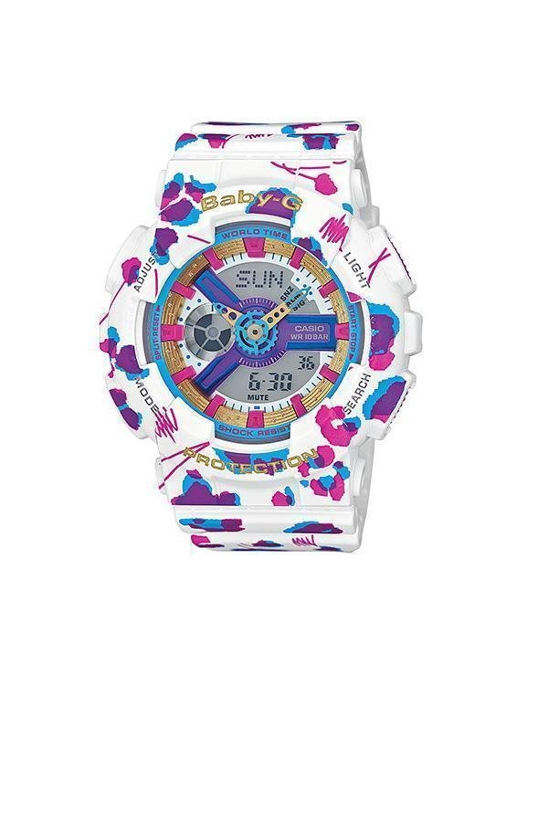 Casio Baby G นาฬิกาข้อมือหญิง สีขาว สายเรซิ่น รุ่น BA-110FL-7ADR