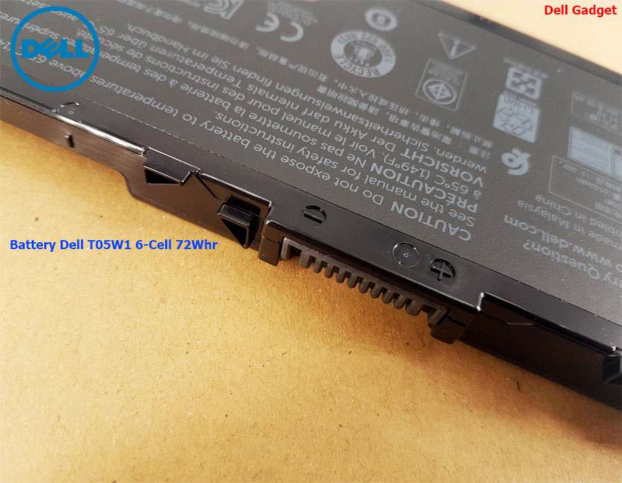 Battery Dell Precision 15 รุ่น 7510, 7520, 6-Cell, 72Whr แบตเตอรี่ T05W1 ของแท้รับประกันศูนย์ Dell Thailand On-site Service