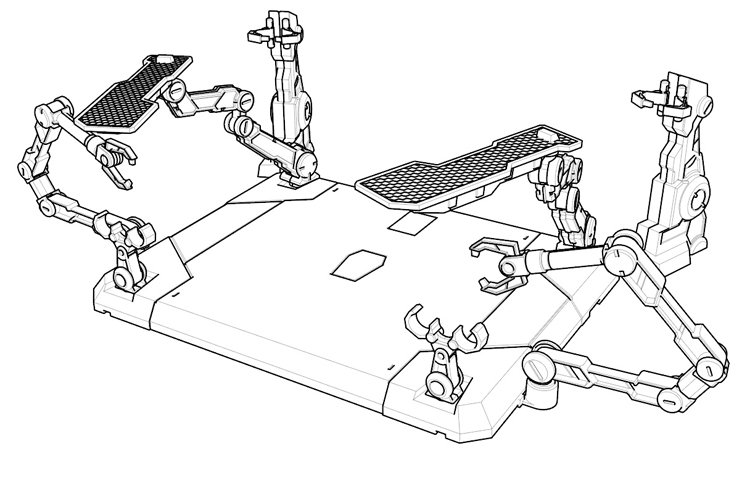 ฐานซ่อมบำรุง SAZABI MAINTENANCE AND ARMOR HANGER สำหรับขนาด MG 1/100 SAZABI