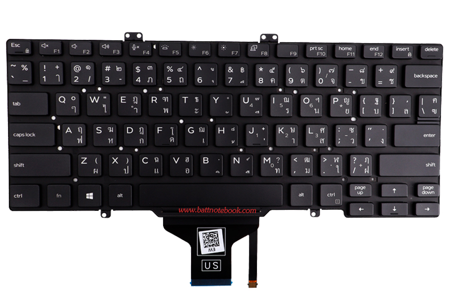 Keyboard Dell Latitude 5410 ของแท้ แป้นพิมพ์ ไทย อังกฤษ คีย์บอร์ดโน๊ตบุ๊ค Dell Latitude 5410 แท้ รับประกันศูนย์ Dell Thailand