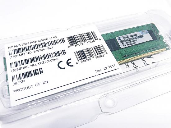 HP 669324-B21 713752-081 [TorCompTH Thailand - ขาย จำหน่าย ราคา] HP 8GB (1x8GB) Dual Rank x8 PC3-12800E (DDR3-1600) Unbuffered CAS-11 Memory Kit (NEW)