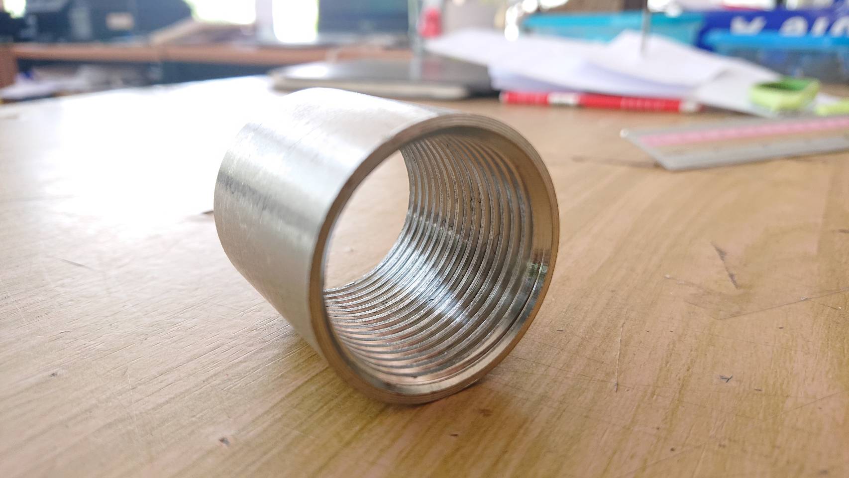 ข้อต่อตรงสแตนเลส304 เกลียวใน NPT ขนาด 1 นิ้ว #6004128