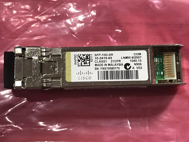 Cisco SFP-10G-SR= [TorCompTH - ขาย จำหน่าย ราคา] Cisco 10GBASE-SR SFP Module (multimode 300 m - shortwave)