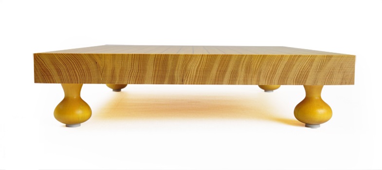 กระดานหมากล้อมไม้หนา4cm(ขากลม)