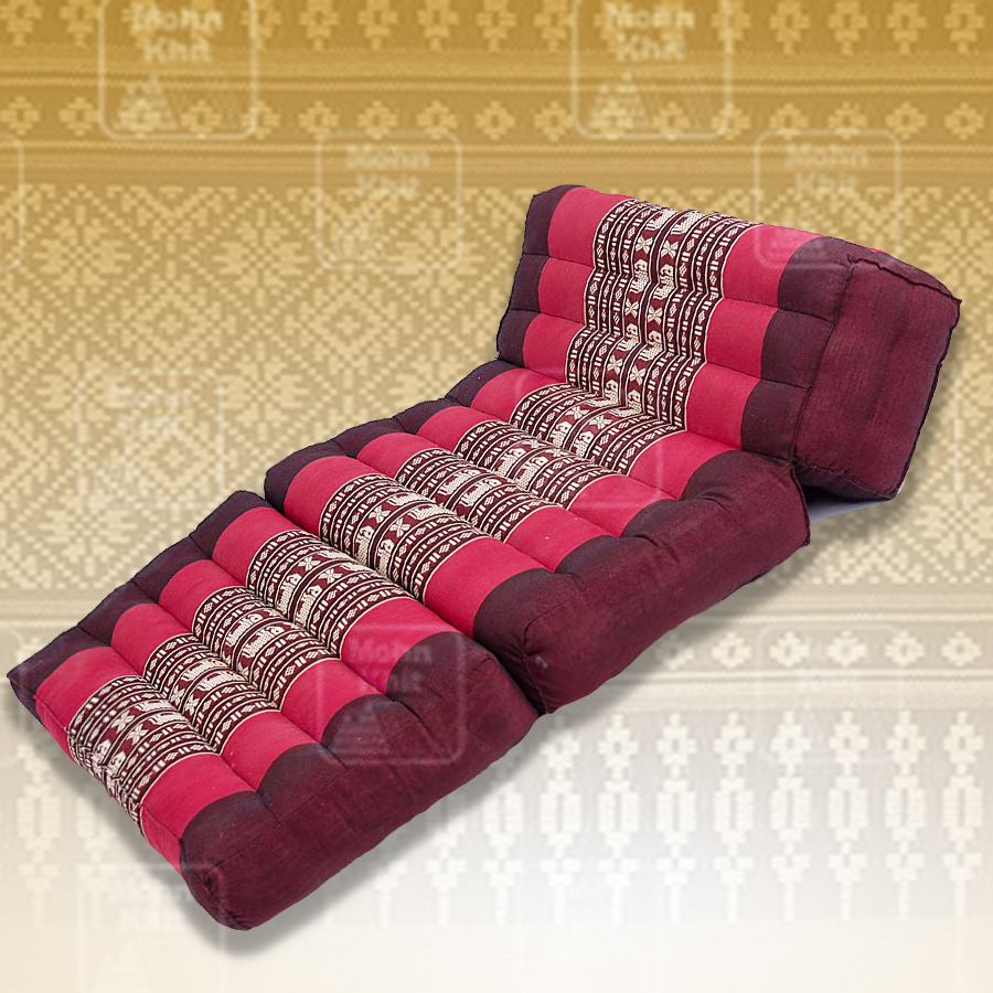 เบาะหมอนขิด 3 พับ,เบาะนั่งสมาธิพับได้ 54x76x12cm //Foldable Meditation Floor Seat 2 in 1 Set Meditation Pillow