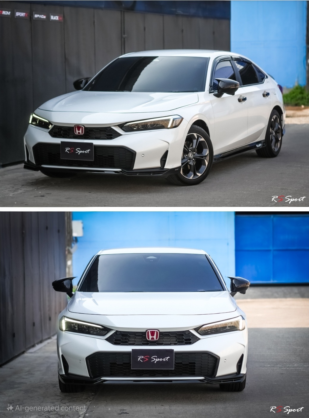 ชุดแต่ง ชุดสเกิร์ต Civic FE e:HEV Minorchange 2024-2027 รุ่น RS SPORT