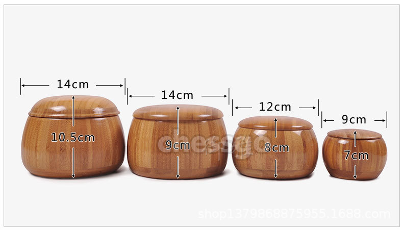โถหมากล้อมไม้ไผ่ (2ใบ)