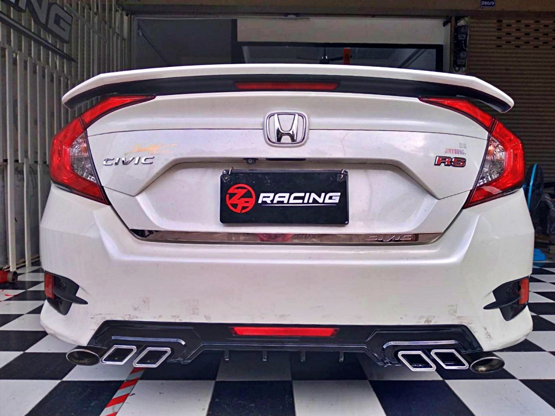 Diffuser ดิฟหลัง ลิ้นหลัง กันชนหลัง ทรง C63 CIVIC FC 2016-2022