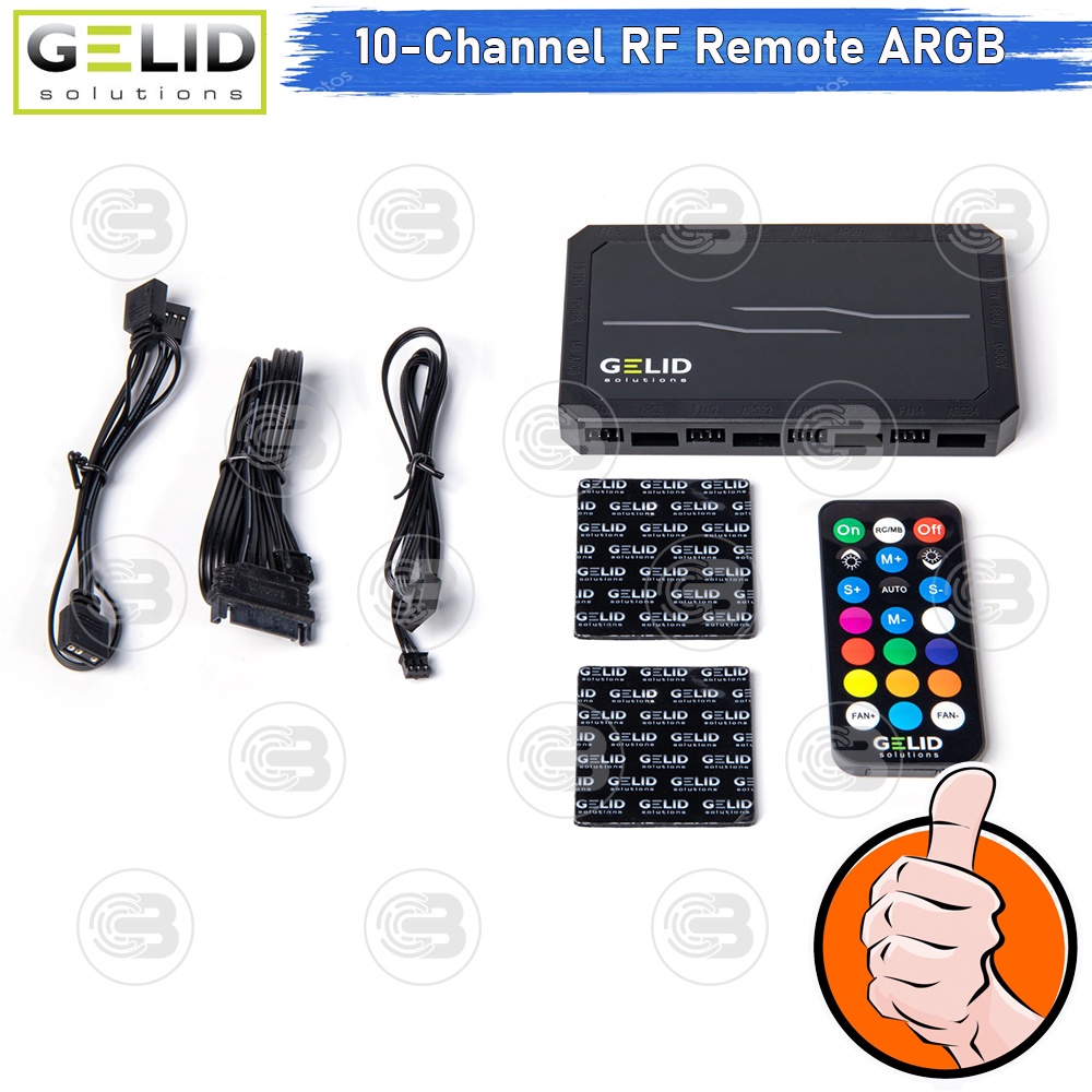 [CoolBlasterThai] GELID AMBER 8 PRO 10-Channel RF Remote ARGB+8 PWM Channels Controller ประกัน 2 ปี