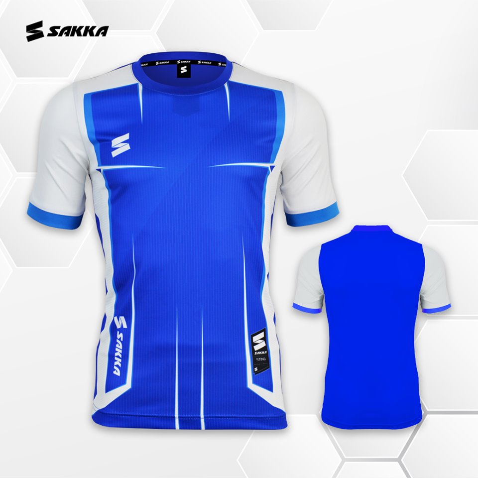 SKS19003-BW เสื้อกีฬา SAKKA ฟ้าขาว