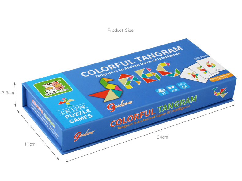 แทนแกรมไม้ Colorful Tangram