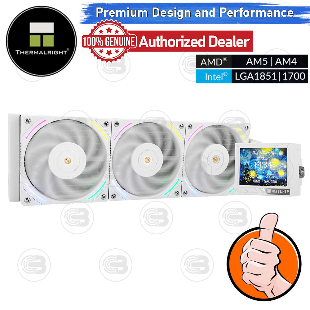 [CoolBlasterThai] Thermalright Mjolnir Vision 360 WHITE ARGB AIO Liquid CPU Cooler (AM5/LGA1851 Ready) ประกัน 5 ปี