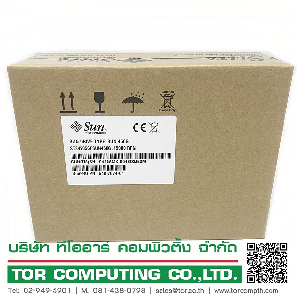 NEW, Sun XTC-FC1CF-450G15K / 540-7674 / 390-0421 [TorCompTH Thailand - ขาย จำหน่าย ราคา] Sun 450GB 15K FC-AL 3.5IN HS HDD (ST3450856FC) for Sun StorageTek 6140 6180 6540