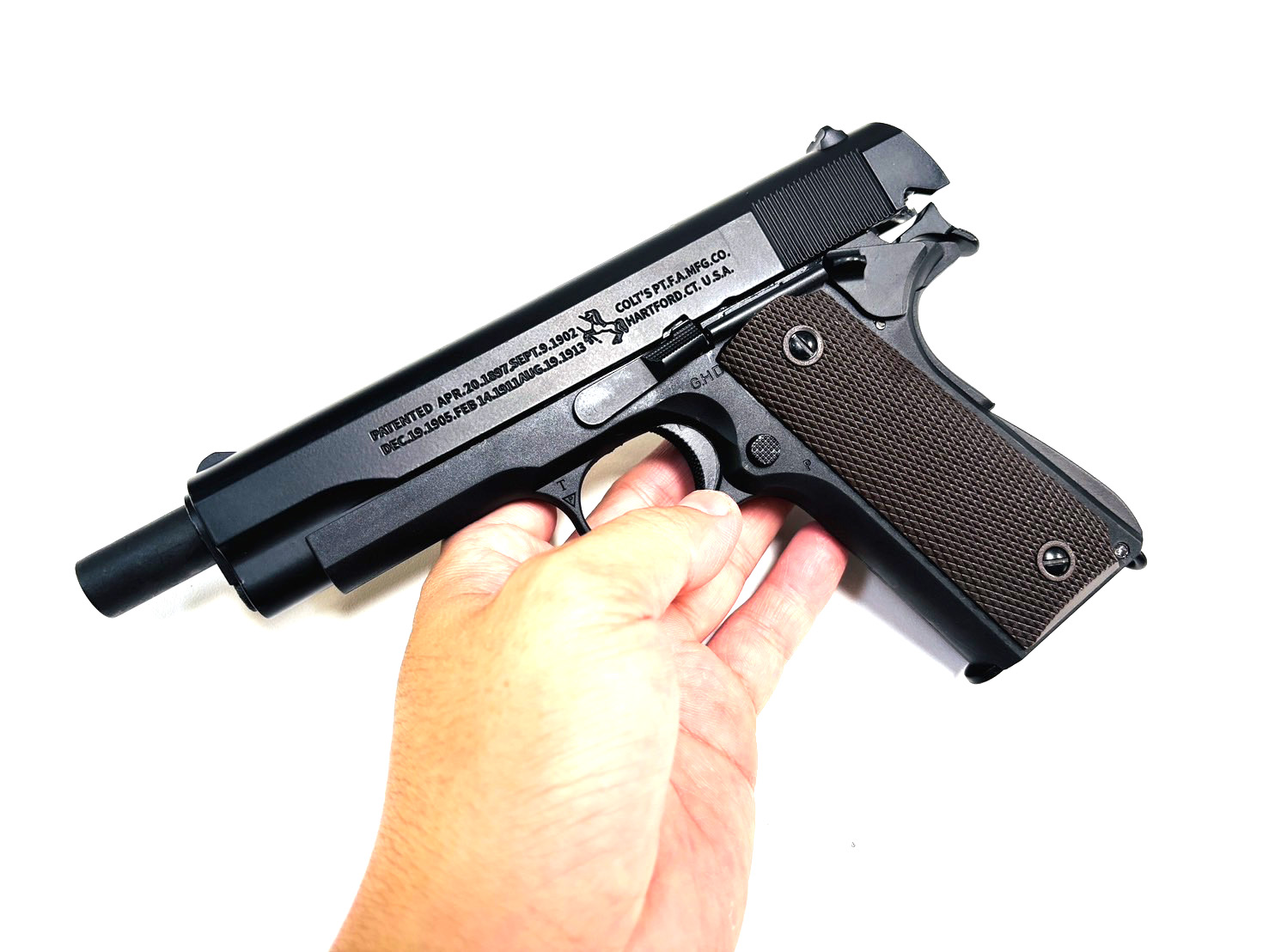 ปืนเจล ปืนพกสั้น อัดลมเจลชักยิง รุ่น M1911 A1