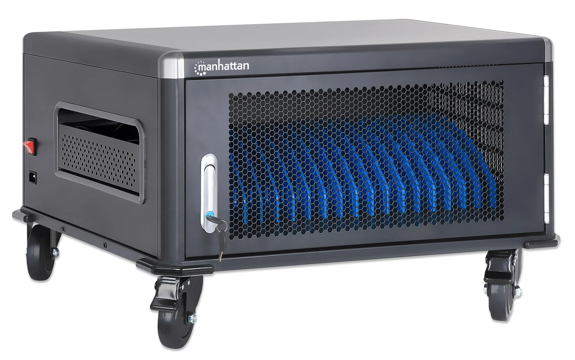 MHT-181181 ตู้ชาร์จอุปกรณ์อิเล็กทรอนิกส์แบบรถเข็น (AC 220 Volts/3080 Watts Charging Cart) รุ่น 20 ช่องเสียบ สำหรับประเทศไทย