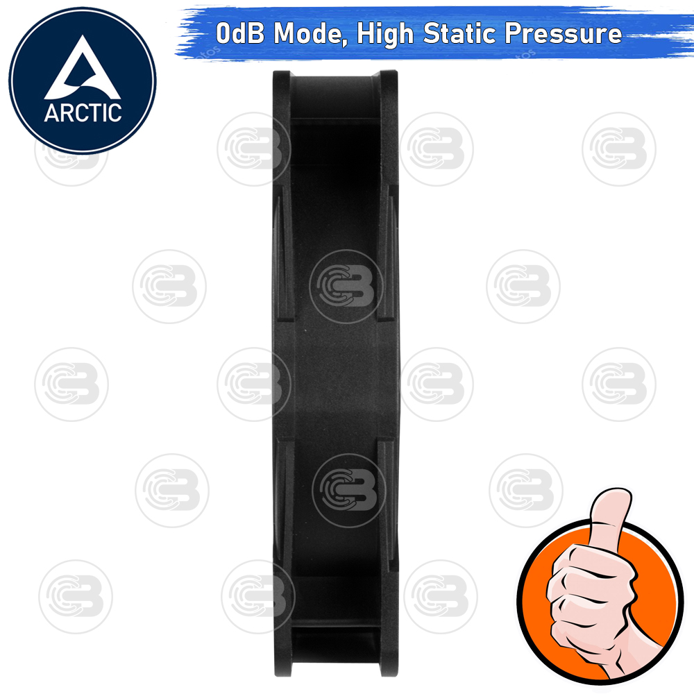 [CoolBlasterThai] ARCTIC P12 PWM PST A-RGB 0dB Black (size 120 mm.) PC Fan Case ประกัน 6 ปี