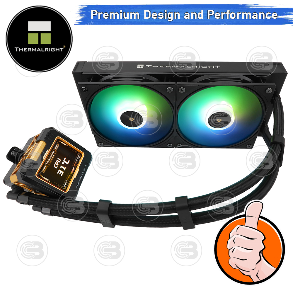 [CoolBlasterThai] Thermalright FROZEN WARFRAME 240 BLACK ARGB AIO Liquid CPU Cooler (AM5/LGA1851 Ready) ประกัน 5 ปี